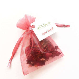 These beautiful Rose Petal sachets are handmade by us with all natural botanicals.  Place in a drawer, closet, car, suitcase, purse, or anywhere you desire a fresh, pure, and natural scent!