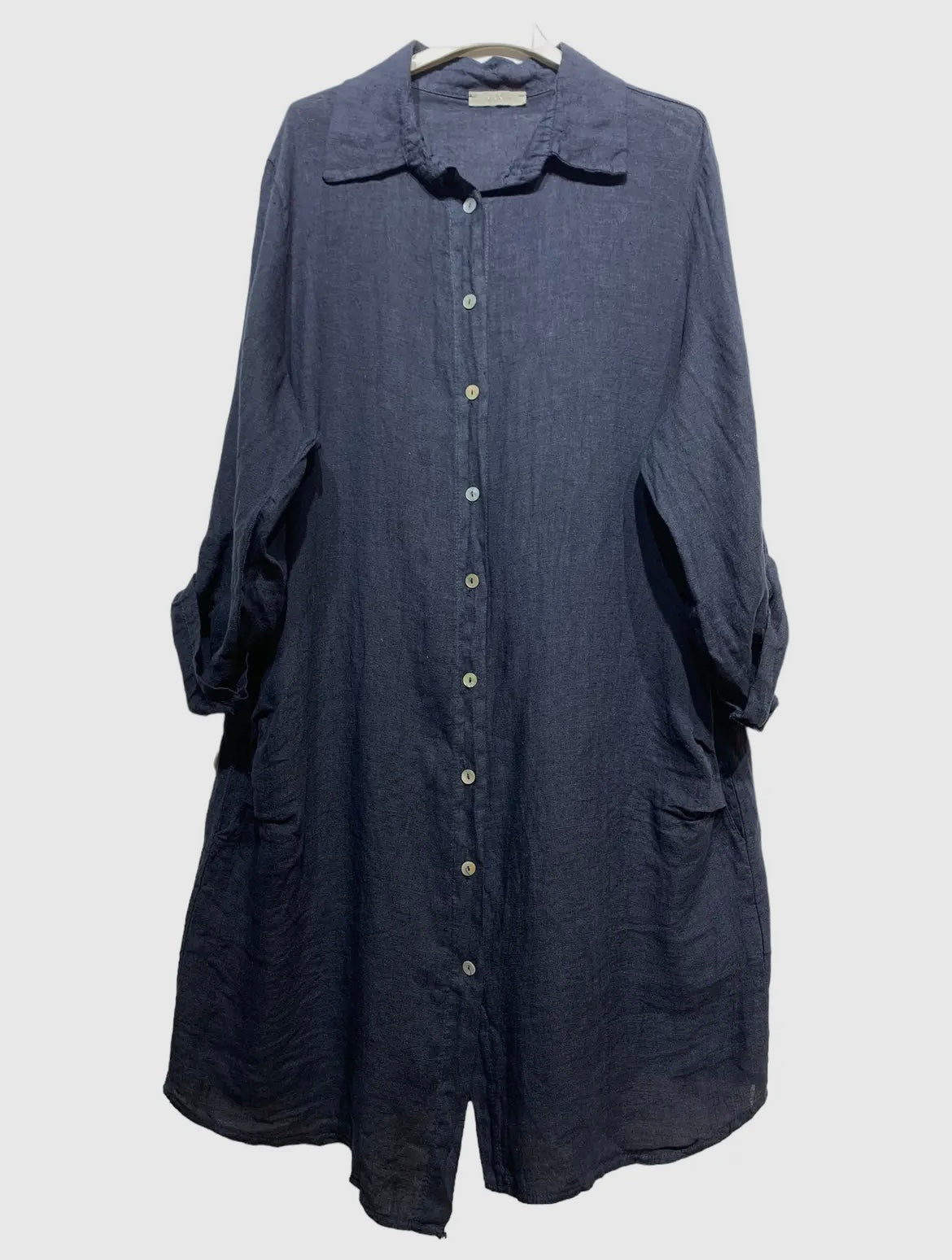 Navy Linen Dress