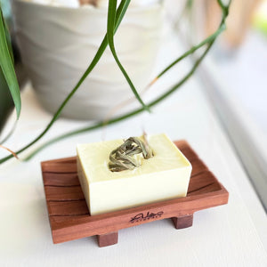 The fresh scent of Lemongrass is known in aromatherapy to have soothing, sedating, and calming effects on the mind. It can aid in treating depression and anxiety. Lemongrass also serves as a natural bug repellent. Our Triple Butter Soap Bars are vegetable derived and made with premium luxurious butters! Our blend of Shea Butter, Mango Butter, and Cocoa Butter nourish and cleanse the skin. They are formulated to soften and restore the skin's natural health.