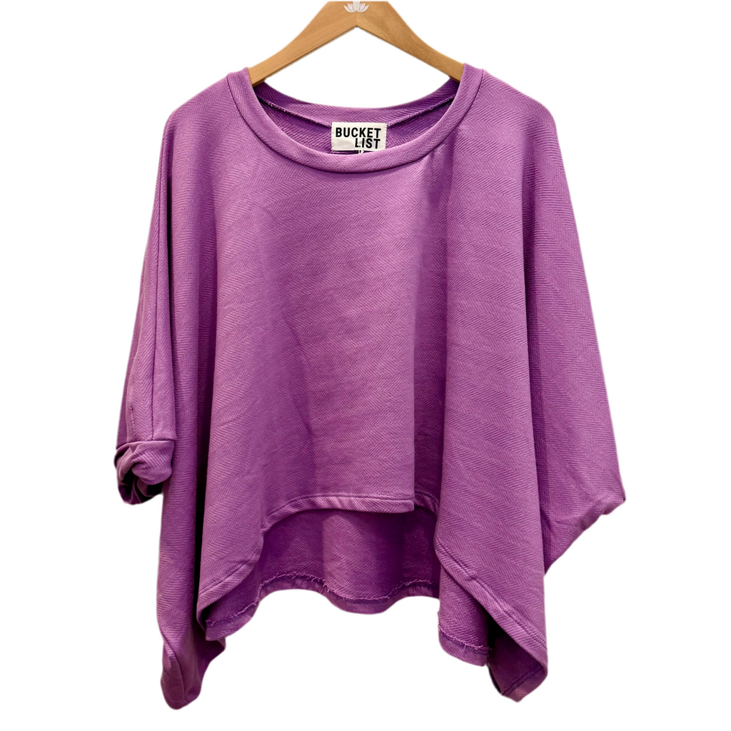 Solid French Terry Semi-Crop Top