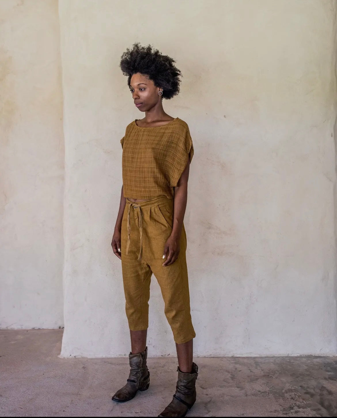 Turmeric Linen Pants