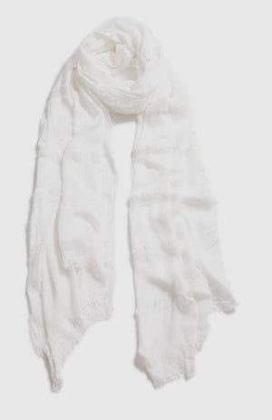 Italian Linen Scarf - White