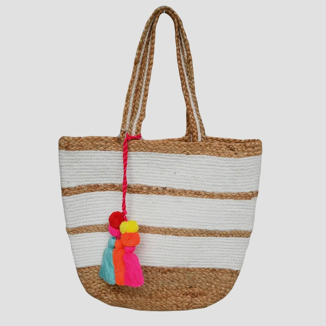 White & Jute Tote Bag – ALo Naturals