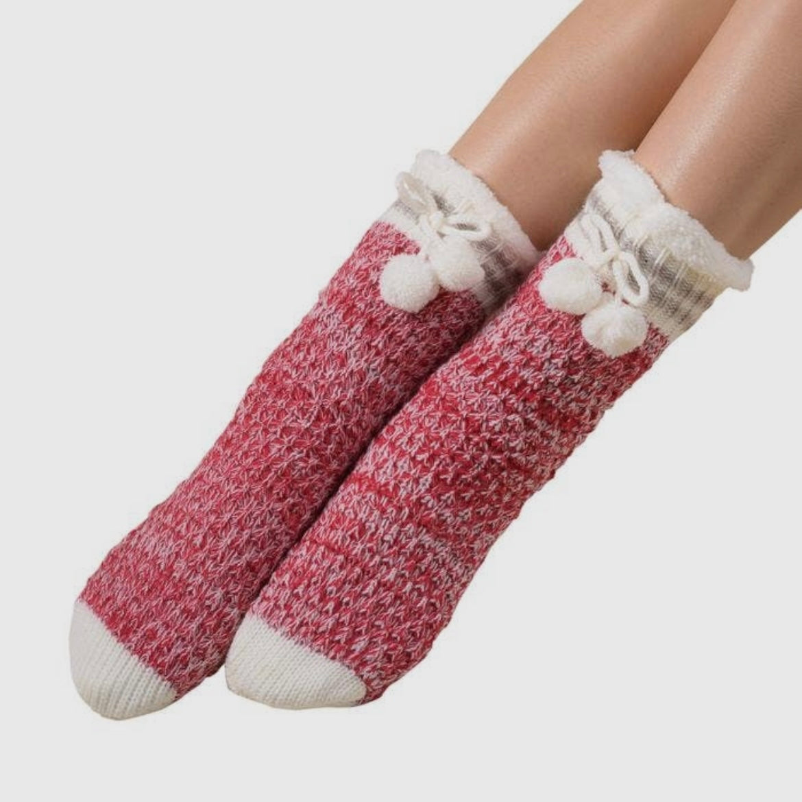Cozy Textured Cable Knit Lounge Sock