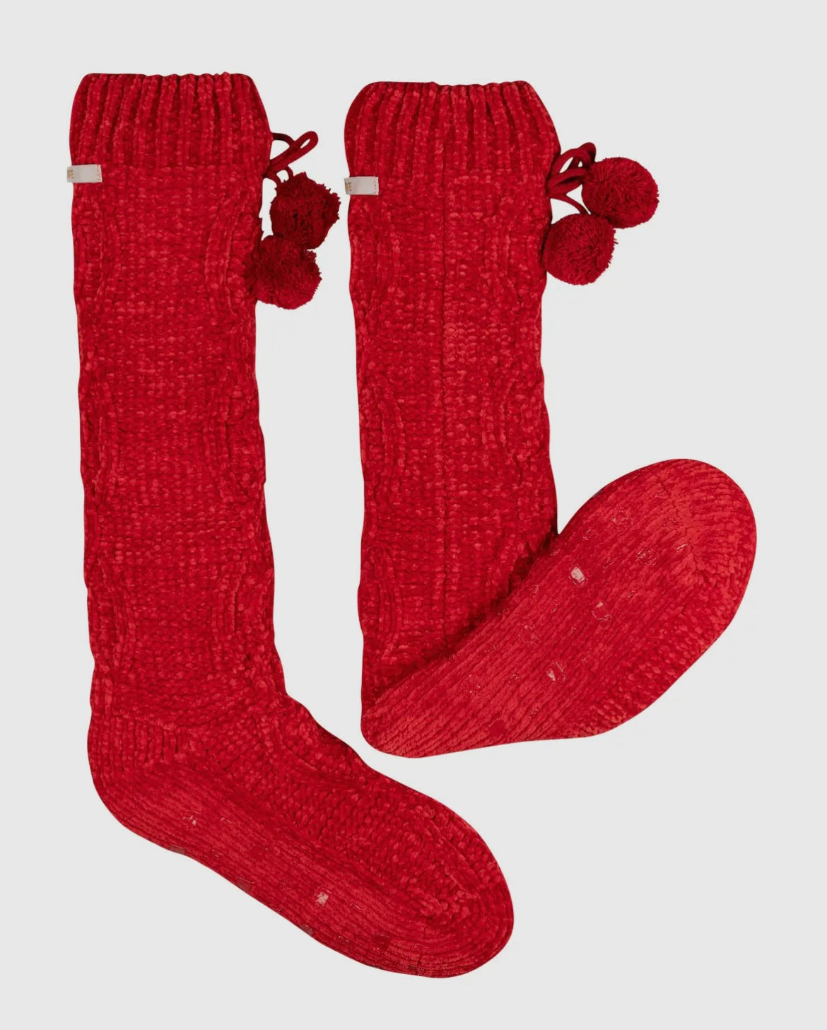 Chenille Pom Pom Lounge Socks