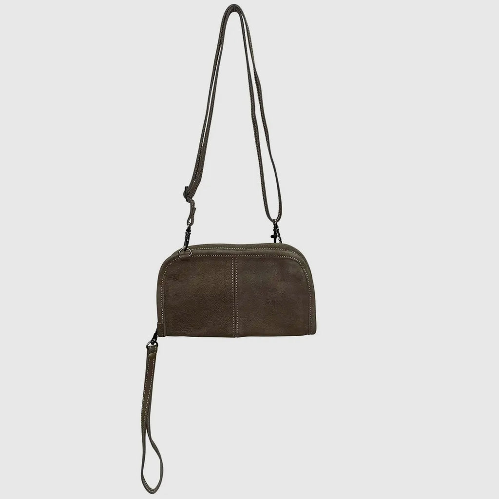 Chocolate Leather Wristlet