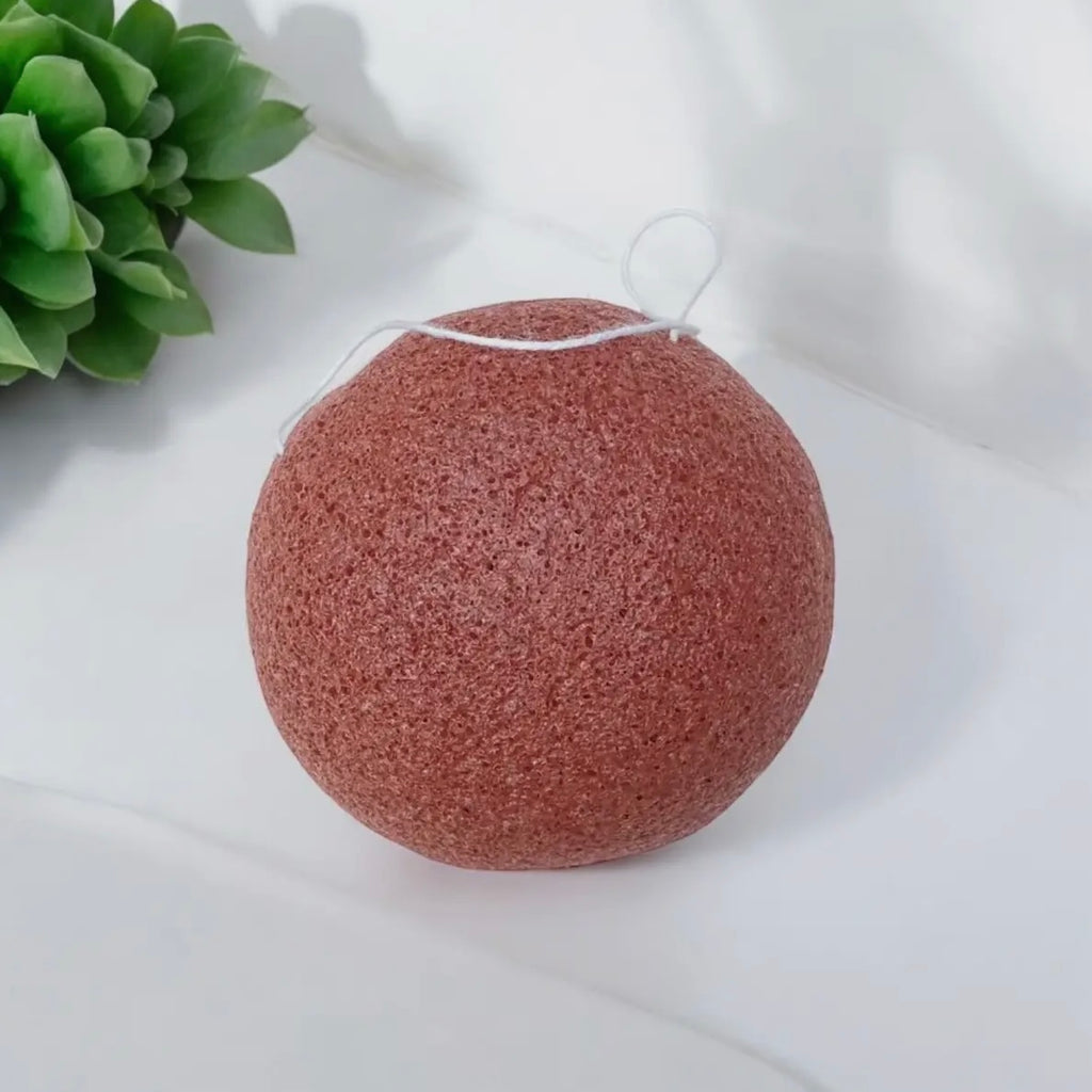Natural Konjac Facial Cleansing Sponge - Red Clay