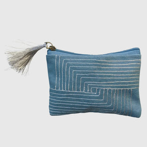 Silver Stitch Pouch Bag