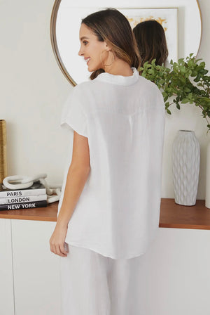 Button Down Linen Top