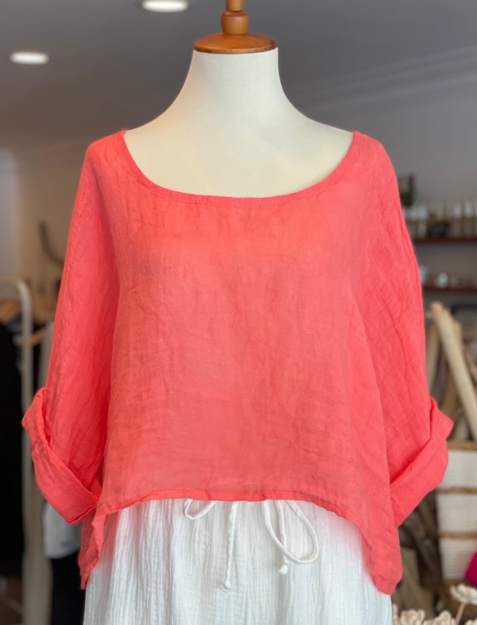 Isabella Linen Top