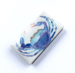 These Blue Crab jumbo matches are perfect for lighting our hand poured soy candles!  These decorative matches are a lovely addition to enhance any home décor.  Our designer match boxes are reusable, and each comes with 50 matches tipped in white.