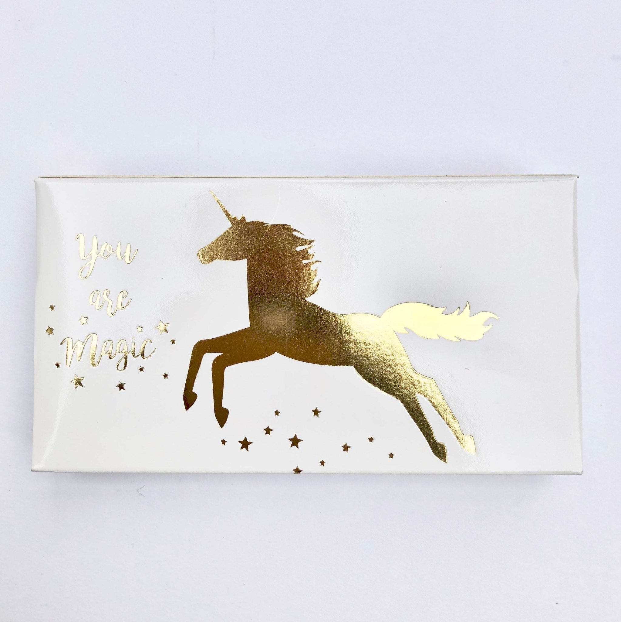 These Unicorn jumbo matches are perfect for lighting our hand poured soy candles!  These decorative matches are a lovely addition to enhance any home décor.  Our designer match boxes are reusable, and each comes with 50 matches tipped in white.
