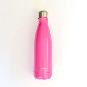 High grade 18/8 stainless steel Vacuum sealed BPA free Toxin free Triple walled Stays cold 24 hours Stays hot 12 hours 500 ml Eco-friendly Pink