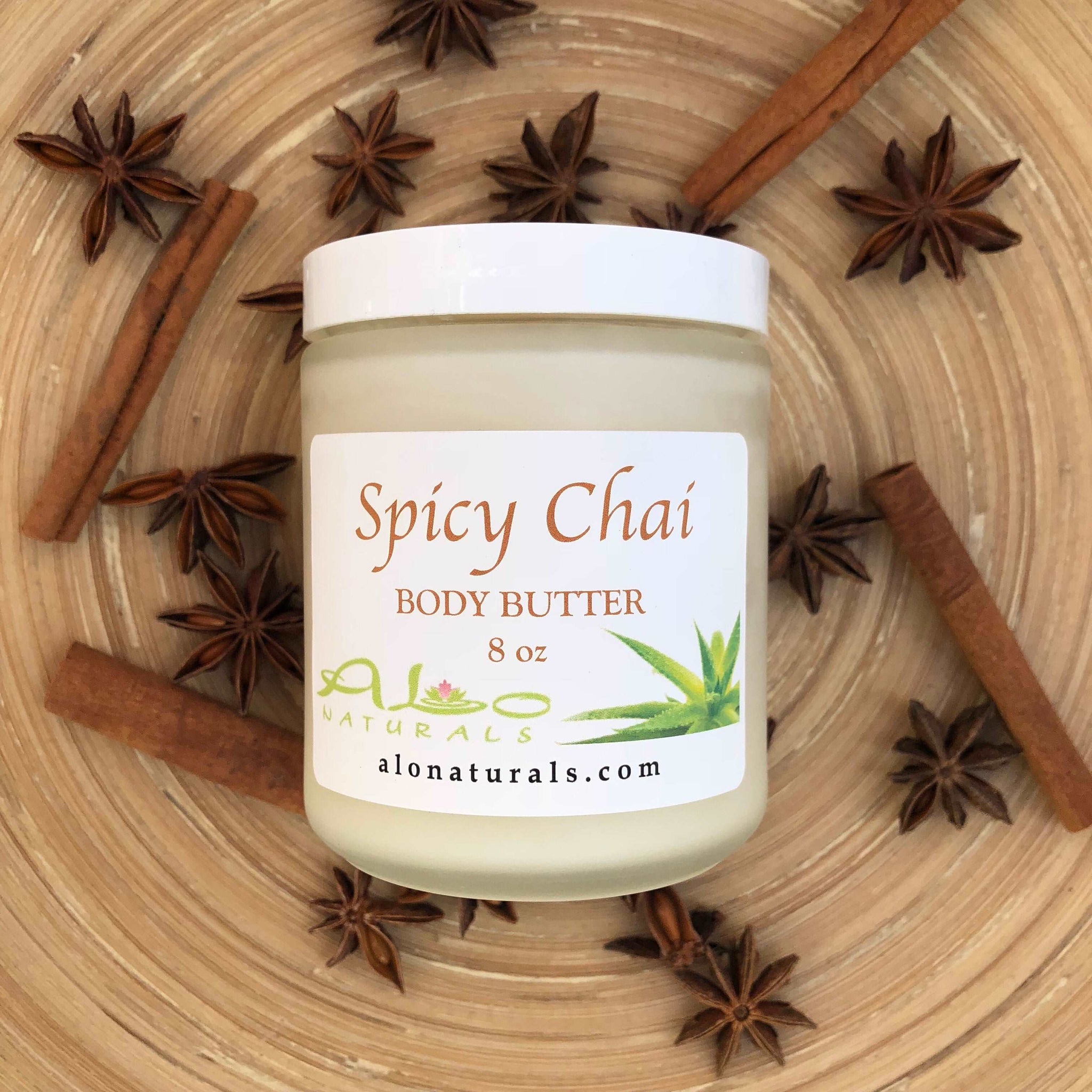 Our natural handmade Spicy Chai body butter makes skin silky soft! It is made of top quality raw ingredients from around the world making it completely unique and high grade. It moisturizes, nourishes and regenerates your skin to promote a healthy and radiant glow!