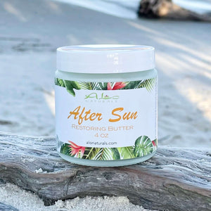 Our After Sun Restoring Butter is packed with vitamins and nutrients to heal, soothe, and nourish sun damaged skin.
