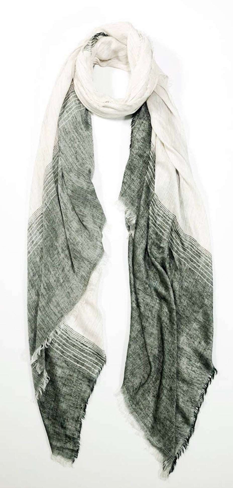 Alo Naturals Turkish Linen Scarf - Natural/Forest Turkish Linen Scarf - Natural/Forest – ALo Naturals