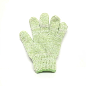 Our high quality shower gloves have a gentle, soft texture for exfoliating and can be used for both facial and body applications in the bath or shower. Sold in pairs.  Green set.