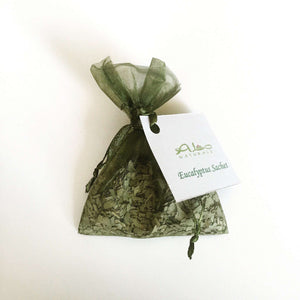These fresh Eucalyptus sachets are handmade by us with all natural botanicals.  Place in a drawer, closet, car, suitcase, purse, or anywhere you desire a fresh, pure, and natural scent!