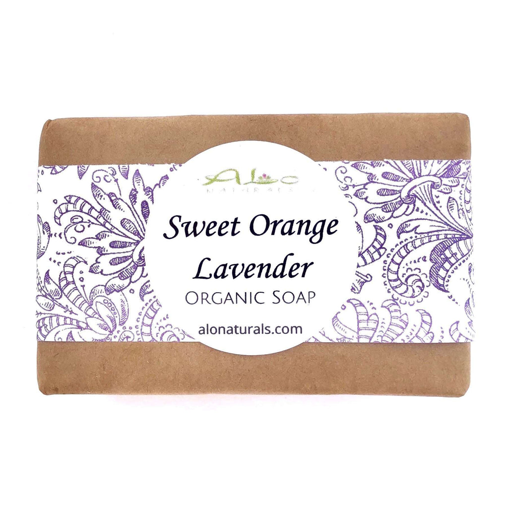 A beautiful combination of sweet orange and lavender gives this soap a fresh, uplifting, and relaxing scent.  Aromatherapy benefits are known to help alleviate symptoms of depression, anxiety, anger, stress, and promote relaxation.   Our Triple Butter Soap Bars are vegetable derived and made with premium luxurious butters!  Our blend of Shea Butter, Mango Butter, and Cocoa Butter nourish and cleanse the skin.  They are formulated to soften and restore the skin's natural health.