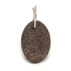 This lava pumice stone is perfect for scrubbing rough and dry cracked skin off the heels and feet. It features a rope loop for easy hanging.