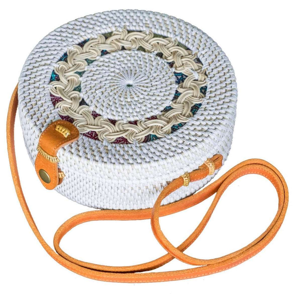 Round Rattan Purse