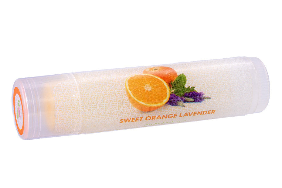 This lip balm contains vitamins A, B6, C, D, E, calcium, copper, iron, magnesium, omega 9, omega 6, omega 3, protein, and zinc.  It has anti-aging properties, increases collagen production, and aids in the healing of cold sores.  It contains essential oils of sweet orange and lavender which help the formation of collagen to aid in skin cell growth and the repair of tissue.  These oils have calming and relaxing properties and enhance the circulation of blood.