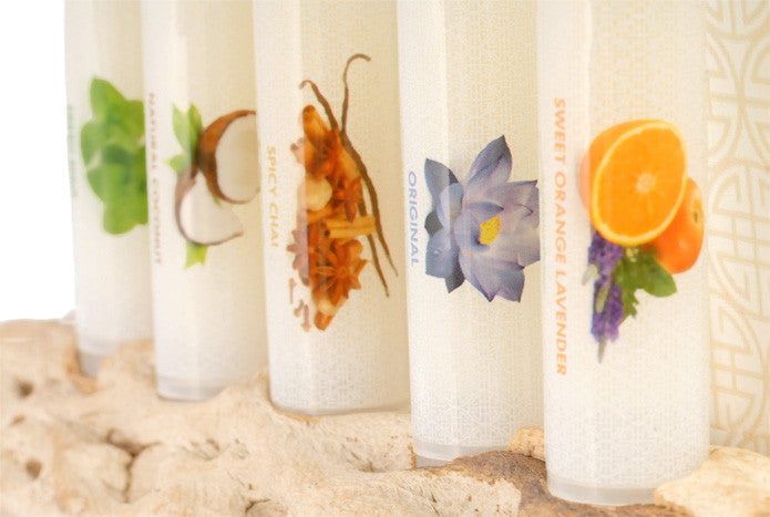 This collection includes one of each of our five original flavors of our all natural lip balm!  Original, Natural Coconut, Sweet Orange Lavender, Fresh Mint, and Spicy Chai.