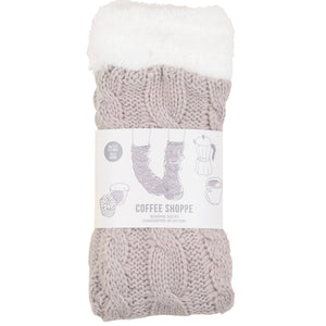 Cozy Textured Cable Knit Lounge Sock