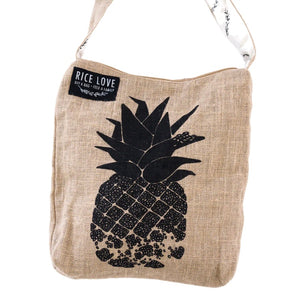 Pineapple crossbody bag.  Buy a bag, feed a family in need a kilo of rice!