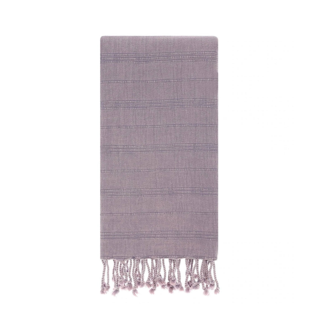 Super soft Turkish towel in Lilac.  Perfect for beach or bath.  Known for its softness, very absorbent, quick dry.  Hand loomed.  Fair trade.