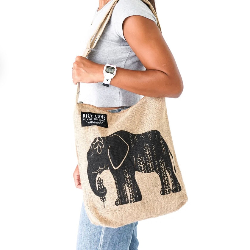  Elephant crossbody bag. Buy a bag, feed a family in need a kilo of rice.