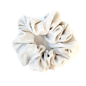  These beautiful linen scrunchies are hand sewn and come in two natural tones. They are high quality and match every outfit!  Oatmeal