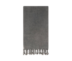 Turkish towel for beach or bath in gray