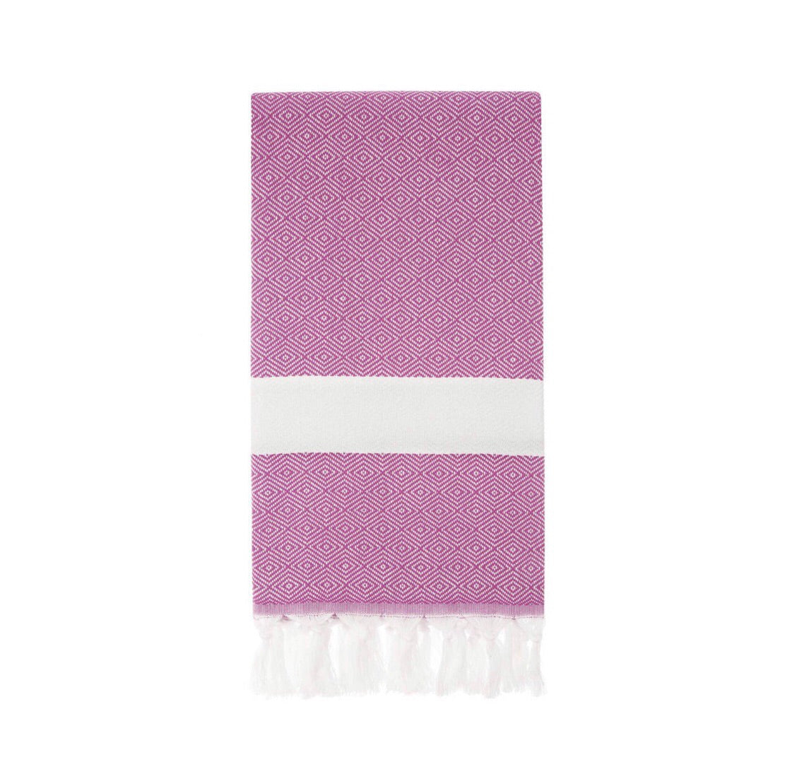 Diamond pattern Turkish towel for beach or bath in lilac