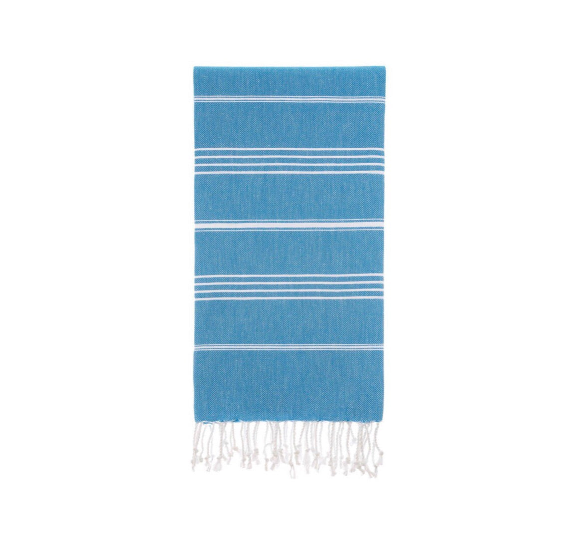 Turkish towel | 100% cotton, stripes, Sky Blue
