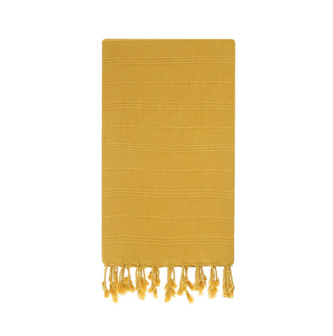 Turkish Cotton towel for bath or beach in Mustard